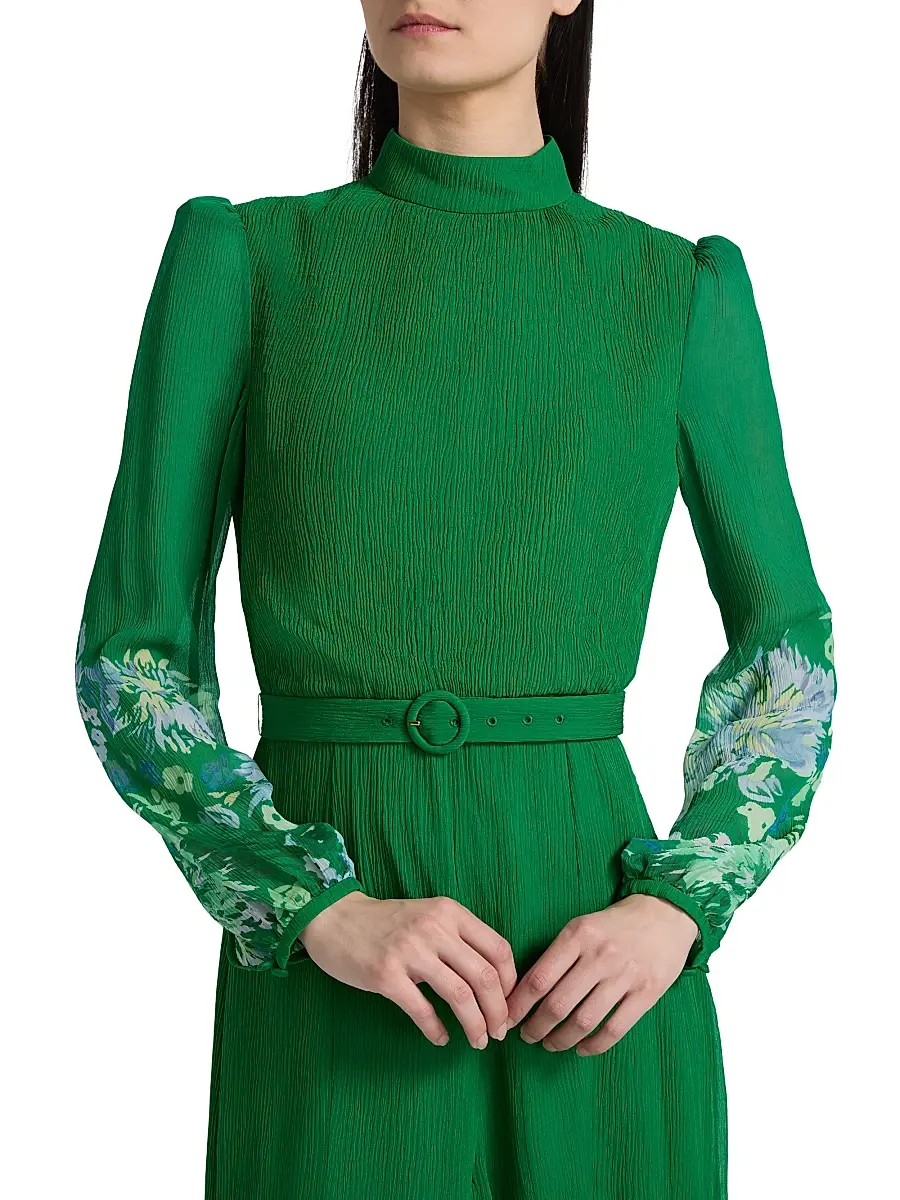 Saloni Women's Jacqui Belted Midi-Dress | Thumbnail 6