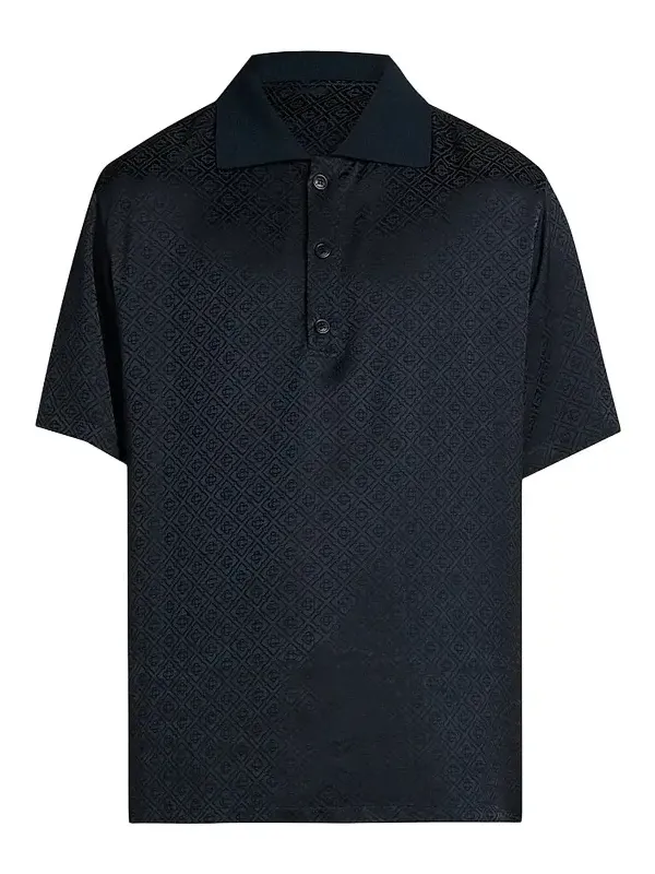 Men's Logo Print Knit Collar Polo Shirt Men's Logo Print Knit Collar Polo Shirt