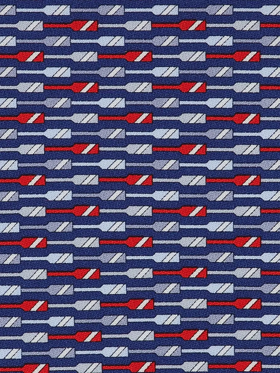 Ferragamo Men's Oar Print Silk Tie | Thumbnail 4 Ferragamo Men's Oar Print Silk Tie | Thumbnail 4