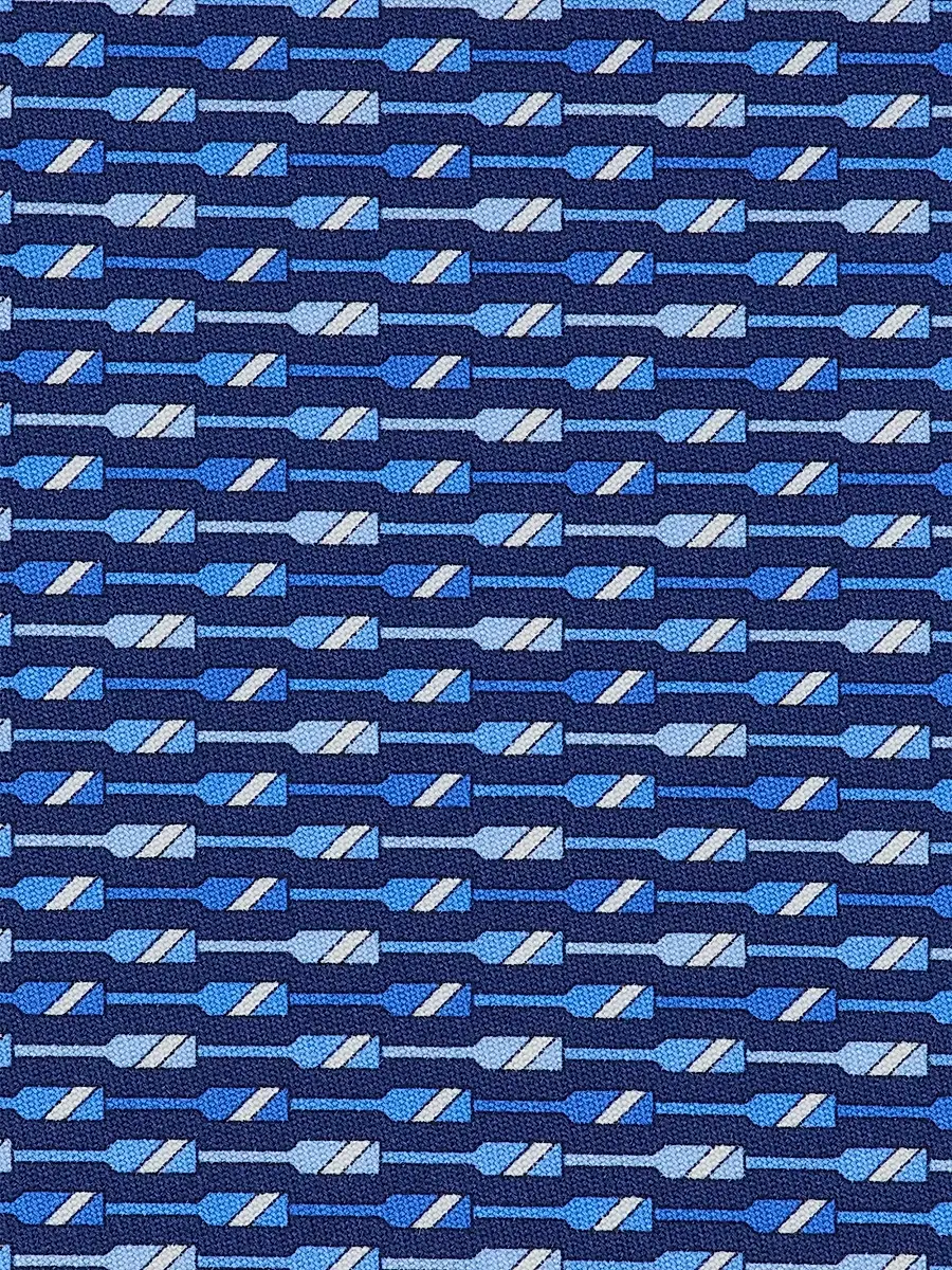 Ferragamo Men's Oar Print Silk Tie | Thumbnail 4 Ferragamo Men's Oar Print Silk Tie | Thumbnail 4
