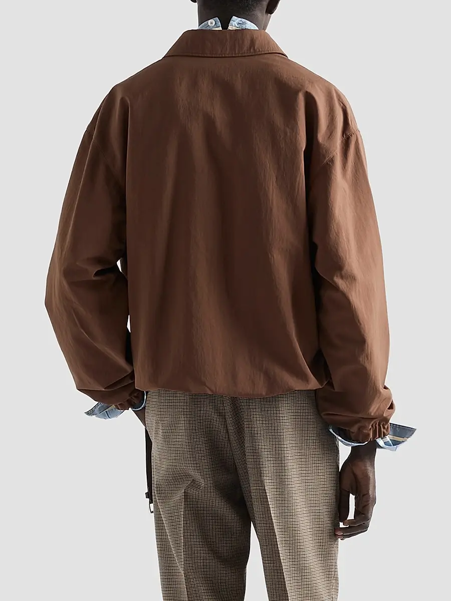 Prada Men's Technical Fabric Blouson Jacket | Thumbnail 4 Prada Men's Technical Fabric Blouson Jacket | Thumbnail 4