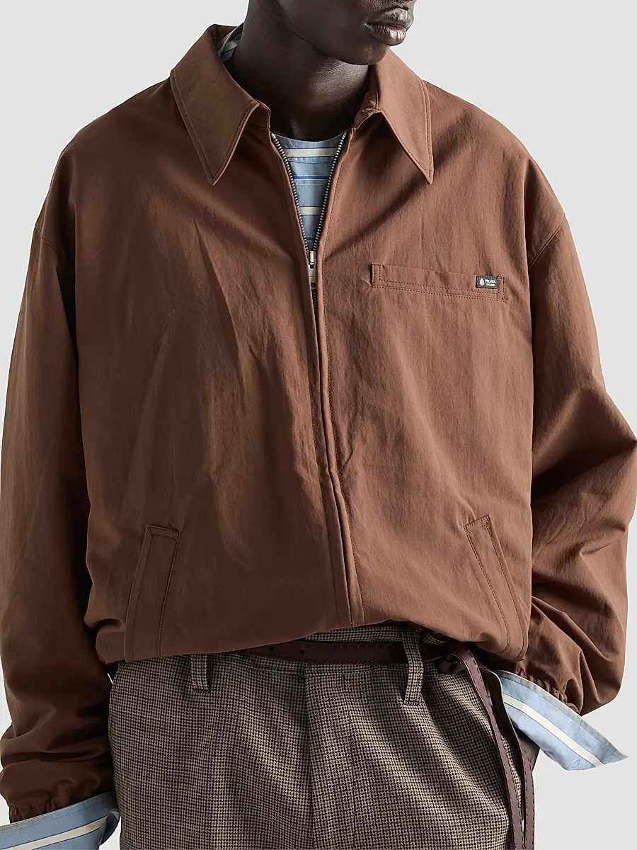 Prada Men's Technical Fabric Blouson Jacket | Thumbnail 5 Prada Men's Technical Fabric Blouson Jacket | Thumbnail 5