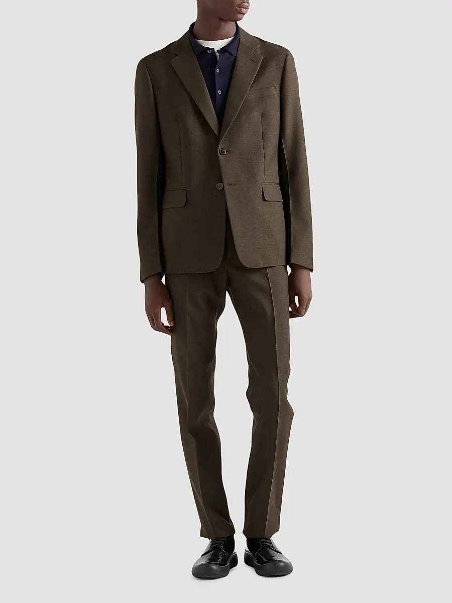 Prada Men's Single-Breasted Wool Suit | Thumbnail 2 Prada Men's Single-Breasted Wool Suit | Thumbnail 2