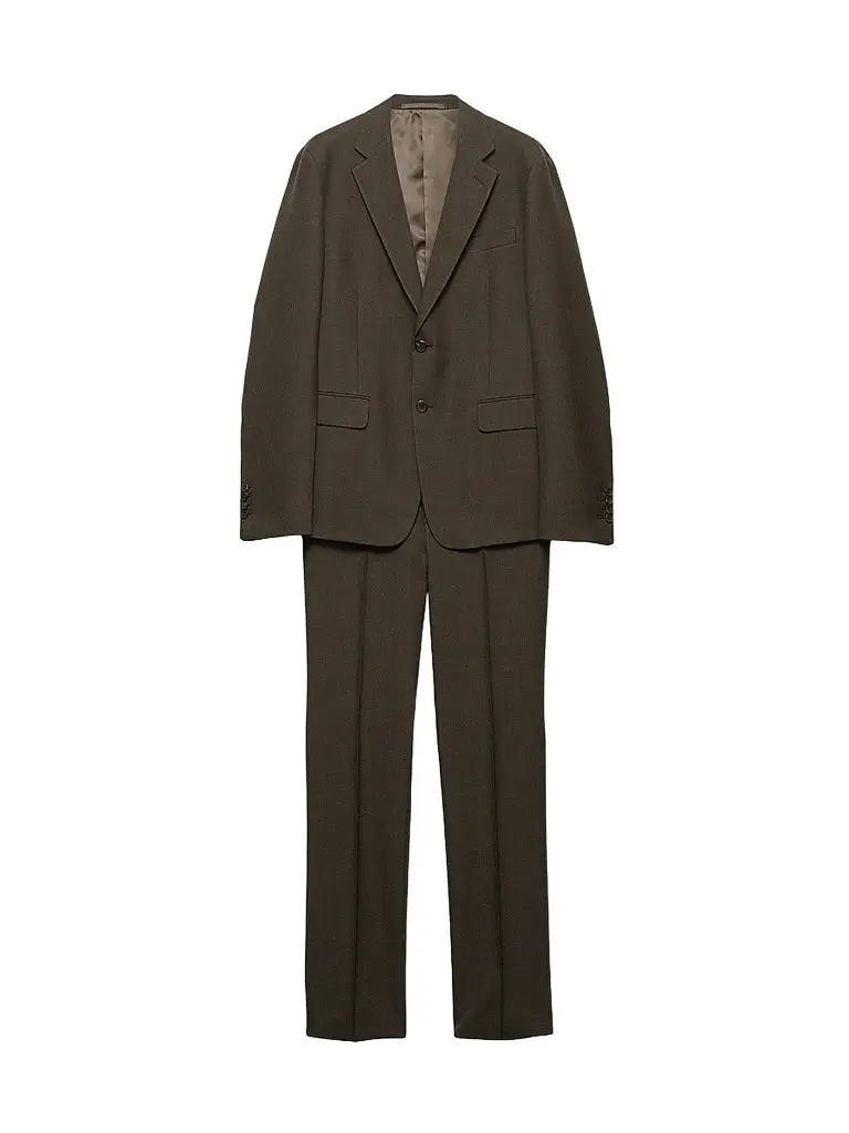 Prada Men's Single-Breasted Wool Suit - Green | Image 1 Prada Men's Single-Breasted Wool Suit - Green | Image 1
