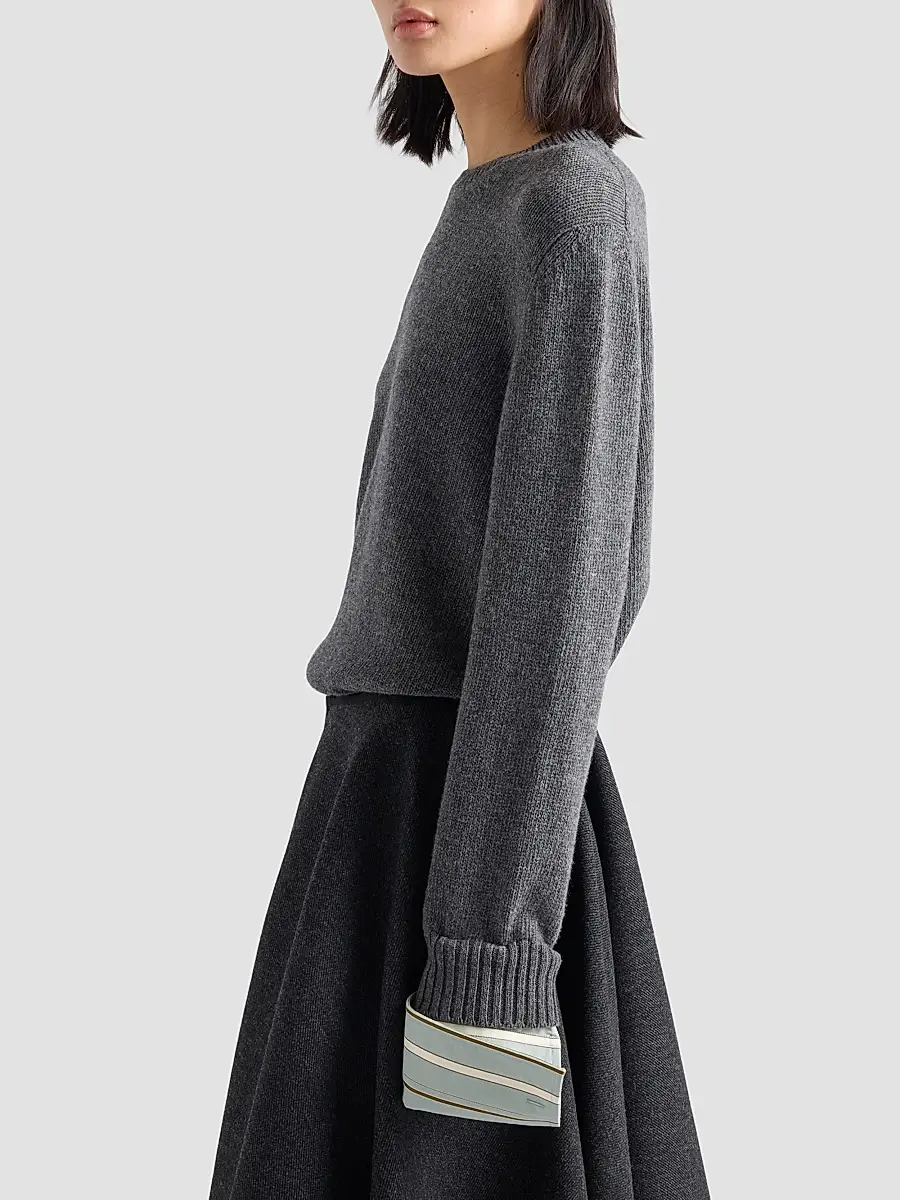 Prada Women's Wool and Cashmere Crew-Neck Sweater | Thumbnail 4 Prada Women's Wool and Cashmere Crew-Neck Sweater | Thumbnail 4