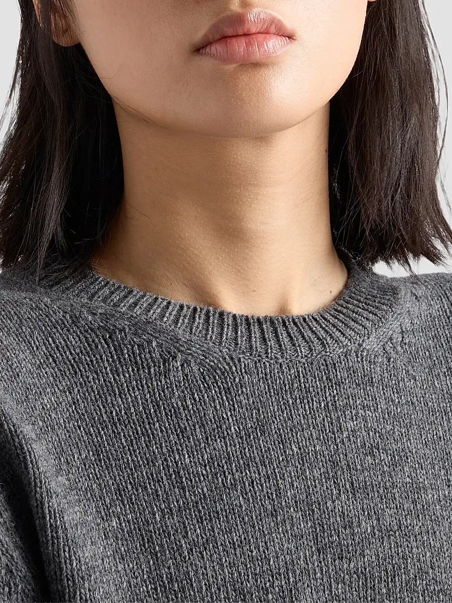 Prada Women's Wool and Cashmere Crew-Neck Sweater | Thumbnail 6 Prada Women's Wool and Cashmere Crew-Neck Sweater | Thumbnail 6