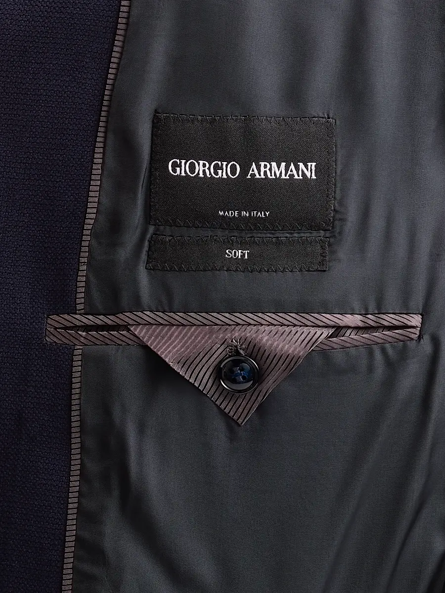Giorgio Armani Men's Textured Wool Single-Breasted Suit | Thumbnail 7 Giorgio Armani Men's Textured Wool Single-Breasted Suit | Thumbnail 7