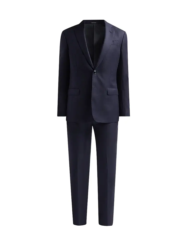 Giorgio Armani Men's Textured Wool Single-Breasted Suit - Night Sky | Image 1 Giorgio Armani Men's Textured Wool Single-Breasted Suit - Night Sky | Image 1