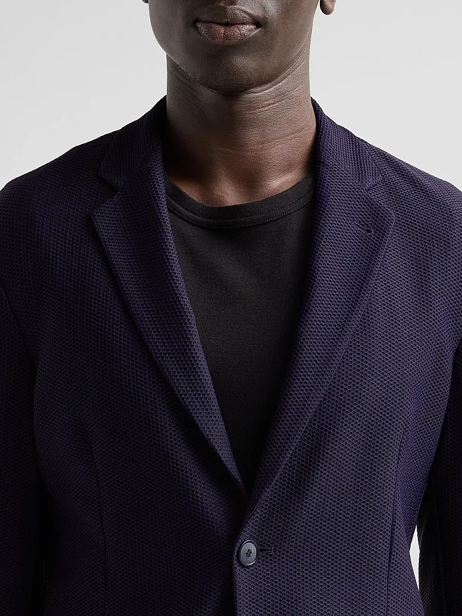 Giorgio Armani Men's Rice Stitch Two-Button Jacket | Thumbnail 5 Giorgio Armani Men's Rice Stitch Two-Button Jacket | Thumbnail 5