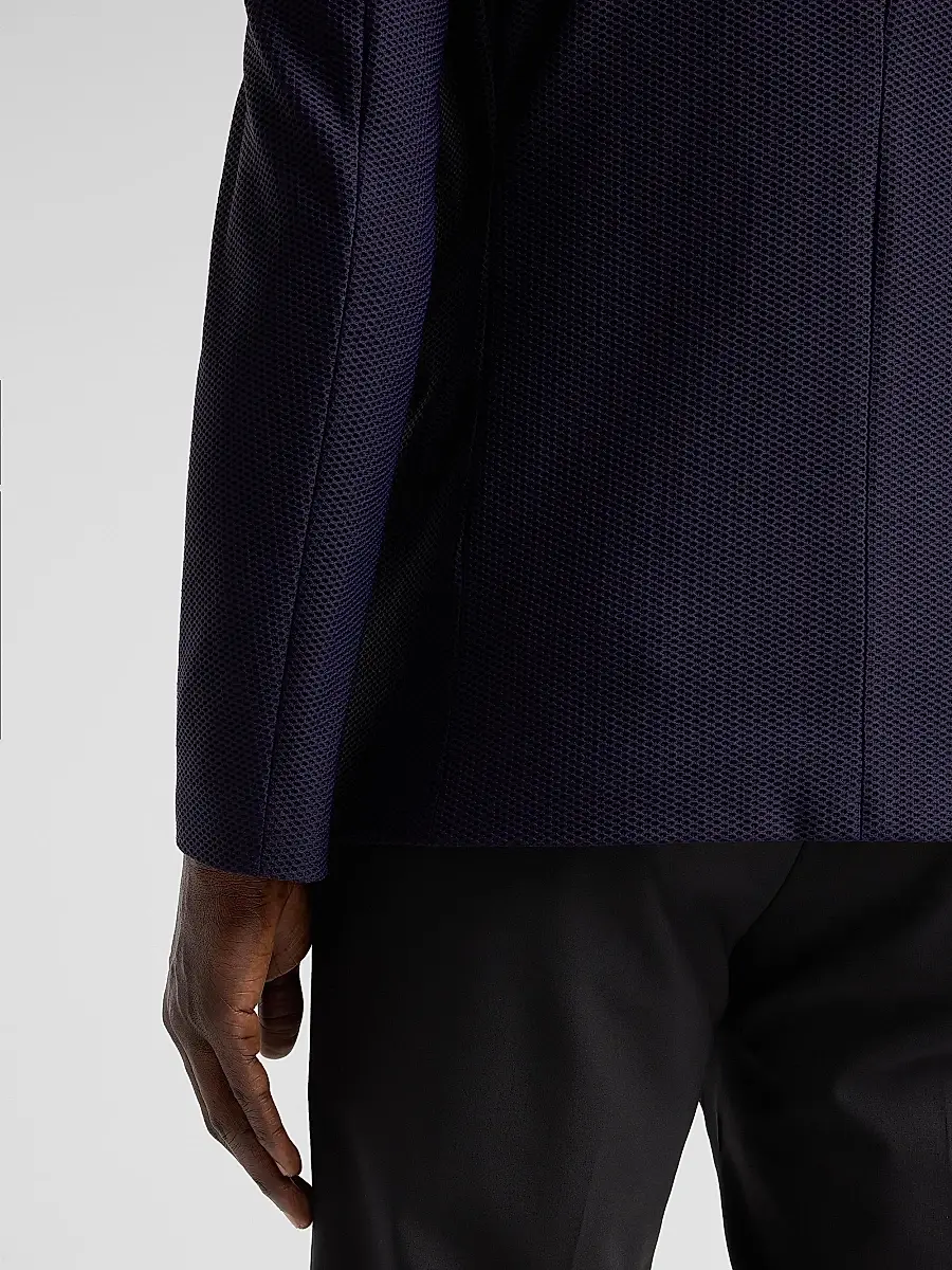 Giorgio Armani Men's Rice Stitch Two-Button Jacket | Thumbnail 8 Giorgio Armani Men's Rice Stitch Two-Button Jacket | Thumbnail 8