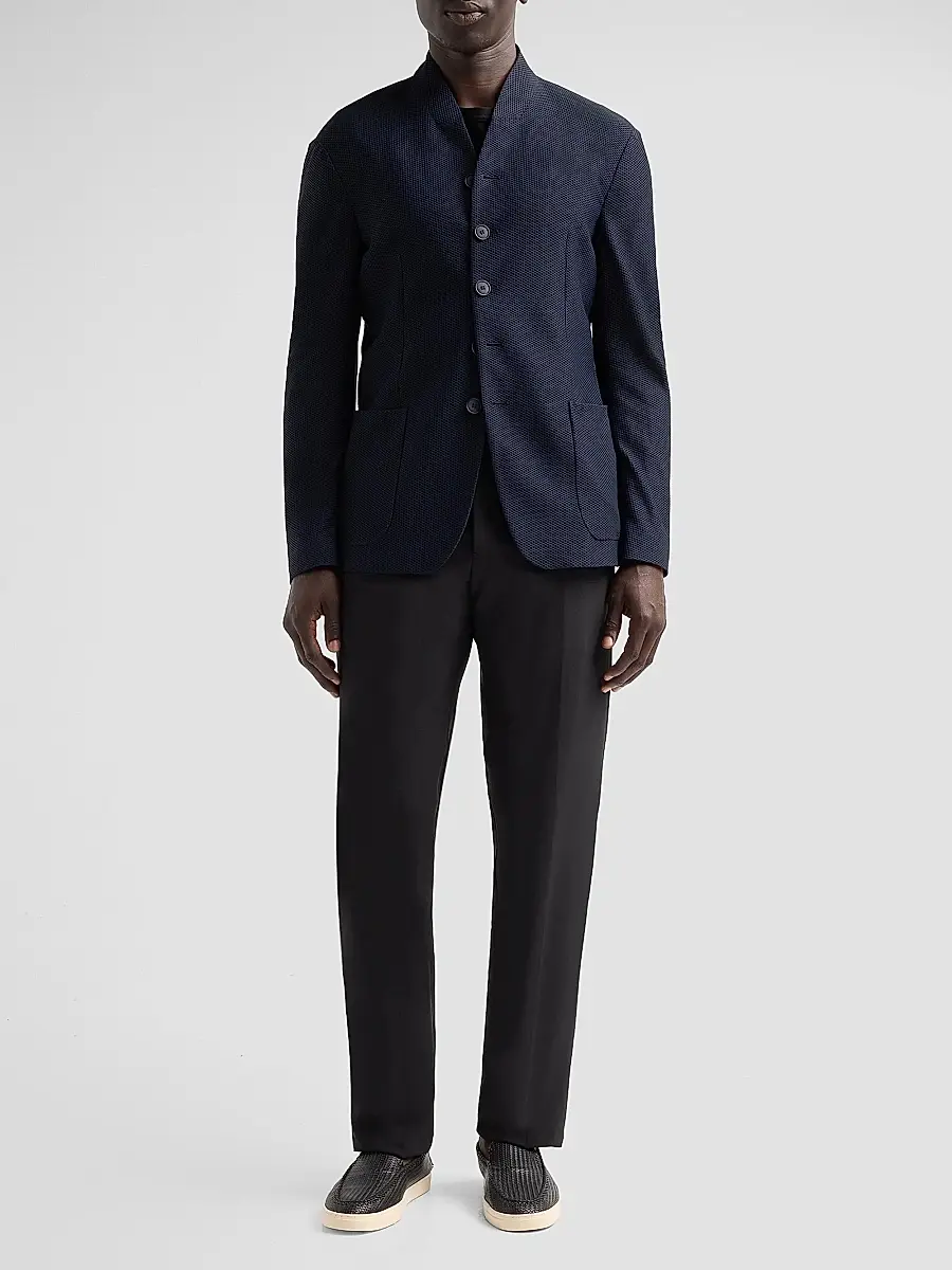 Giorgio Armani Men's Rice Stitch Jacket | Thumbnail 2 Giorgio Armani Men's Rice Stitch Jacket | Thumbnail 2