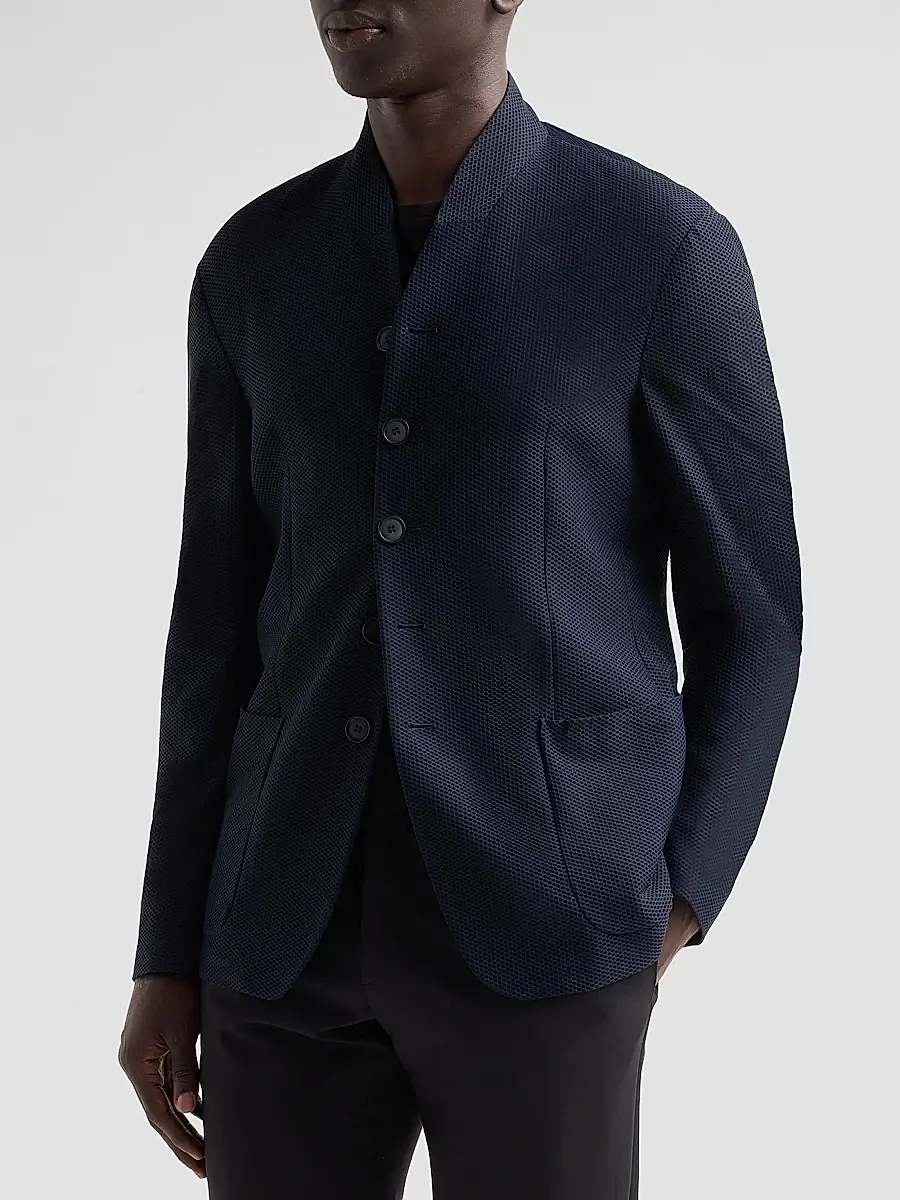 Giorgio Armani Men's Rice Stitch Jacket | Thumbnail 4 Giorgio Armani Men's Rice Stitch Jacket | Thumbnail 4