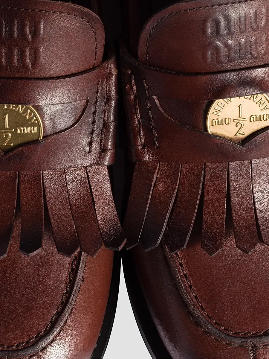 Miu Miu Women's Leather Loafers | Thumbnail 3 Miu Miu Women's Leather Loafers | Thumbnail 3