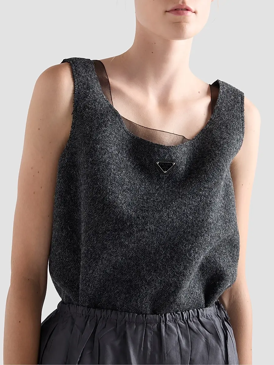 Prada Women's Shetland Wool Top | Thumbnail 6 Prada Women's Shetland Wool Top | Thumbnail 6