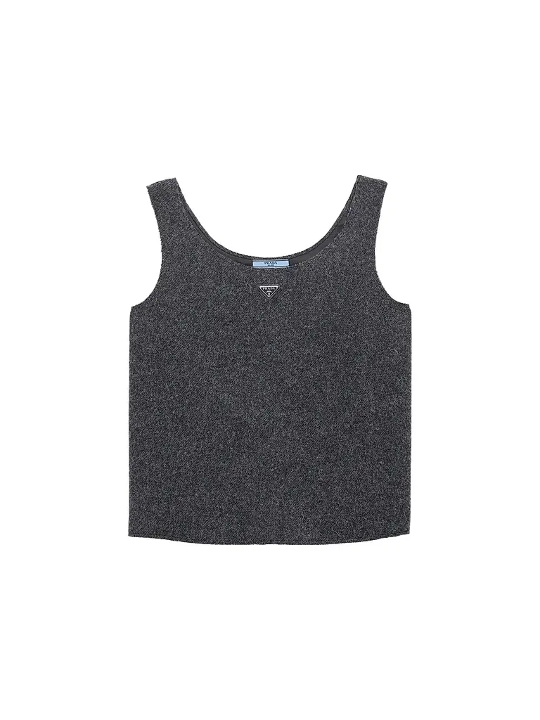 Prada Women's Shetland Wool Top - Grey - Size 6 | Image 1 Prada Women's Shetland Wool Top - Grey - Size 6 | Image 1