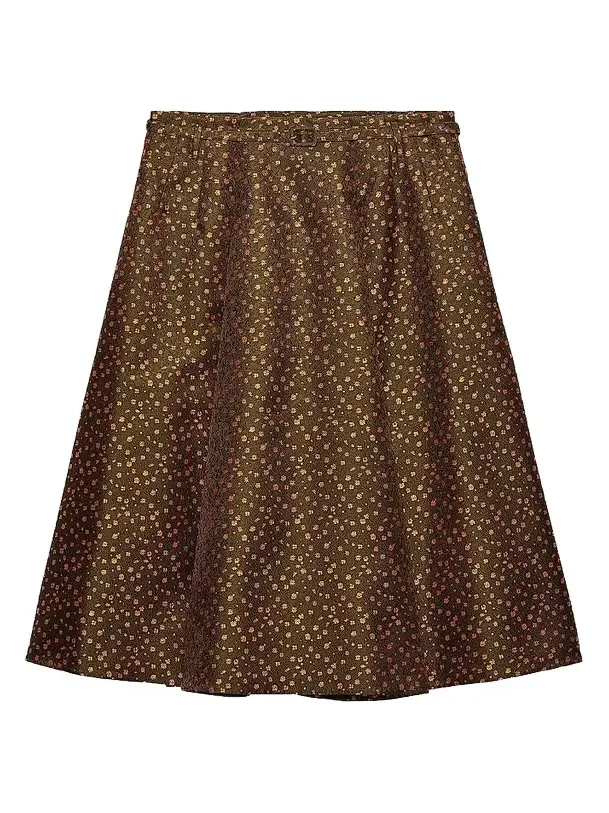 Prada Women's Jacquard Duchesse Skirt