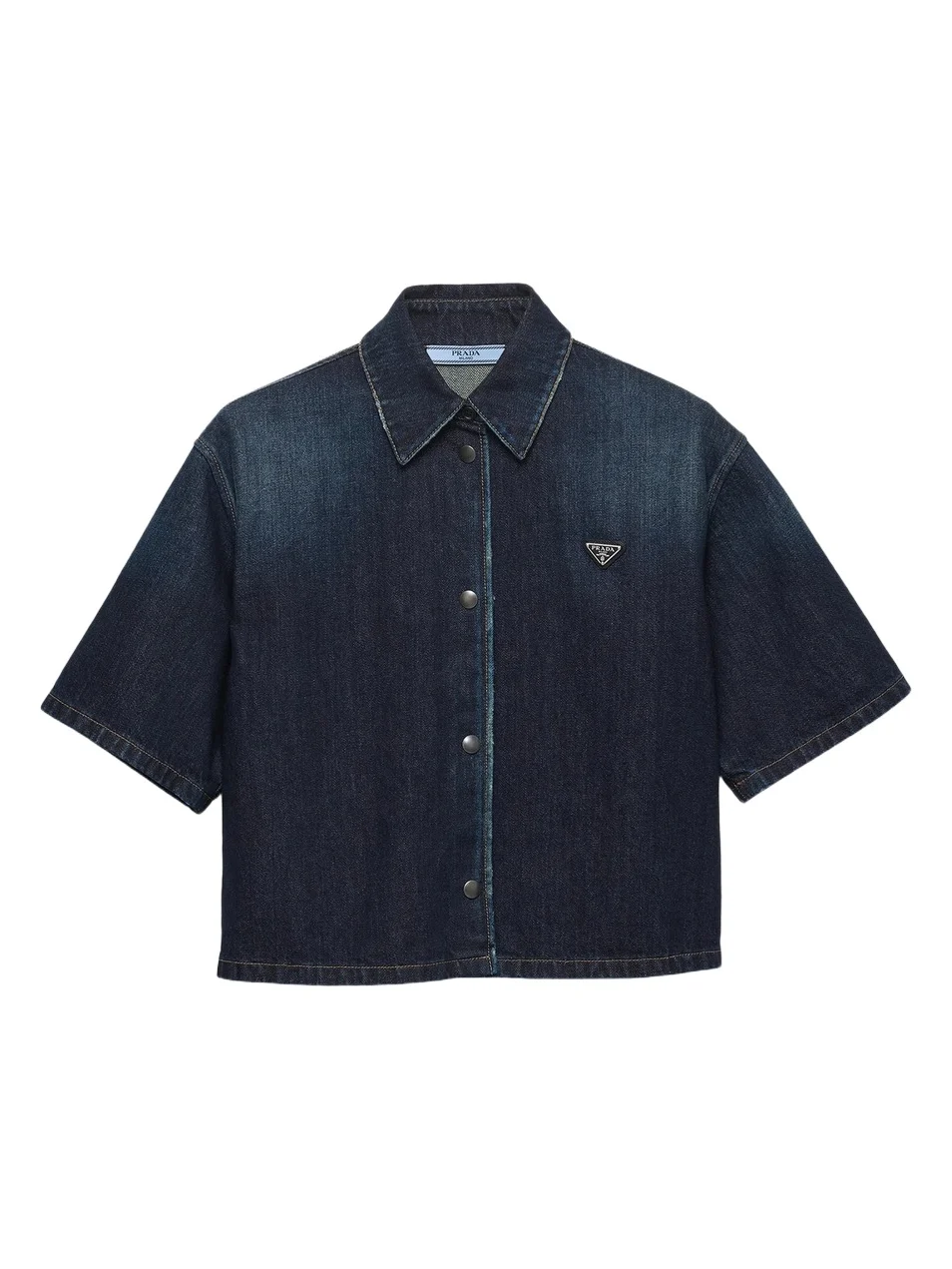 Prada Women's Short-Sleeved Denim Shirt
