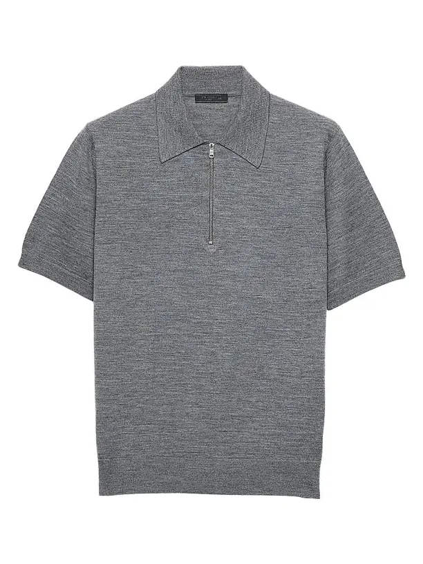 Prada Men's Superfine Wool Polo Shirt