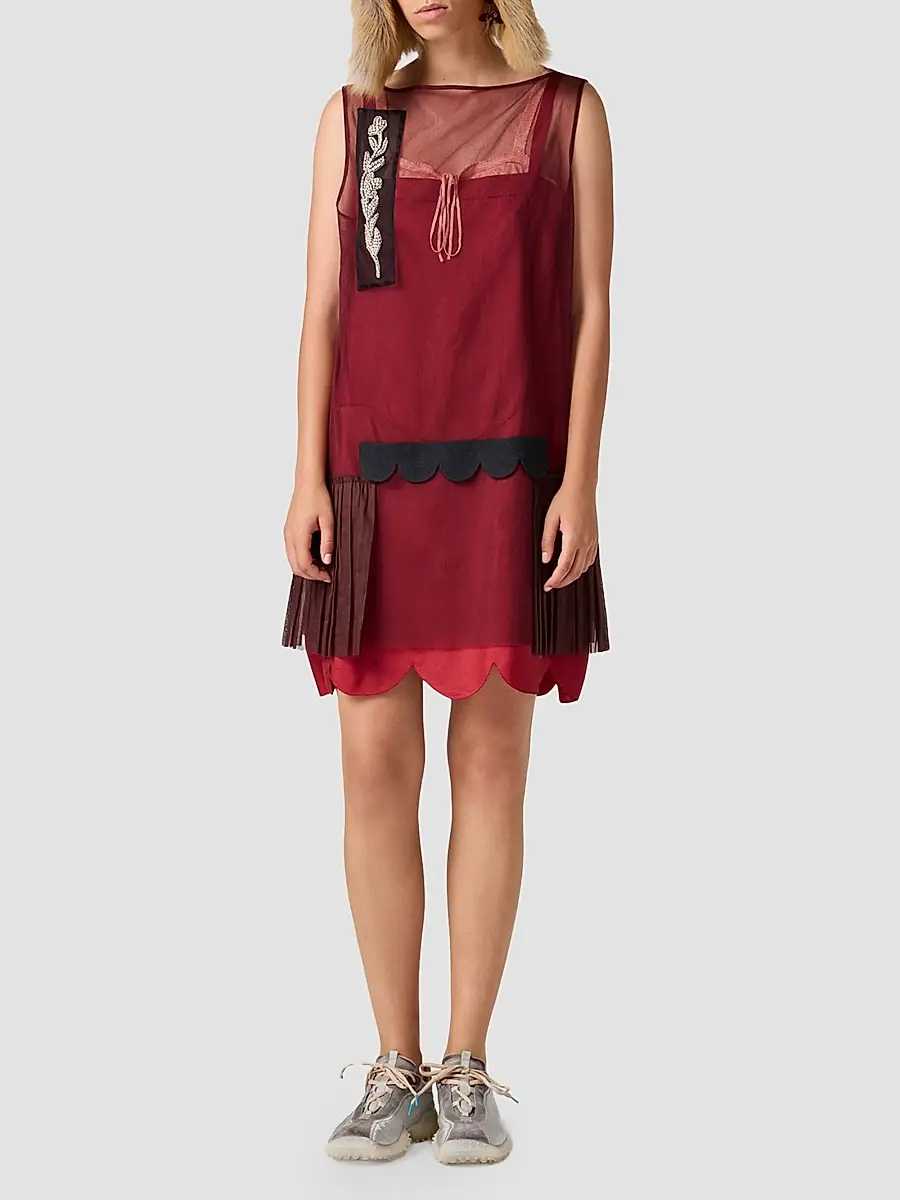 Miu Miu Women's Silk Dress | Thumbnail 2