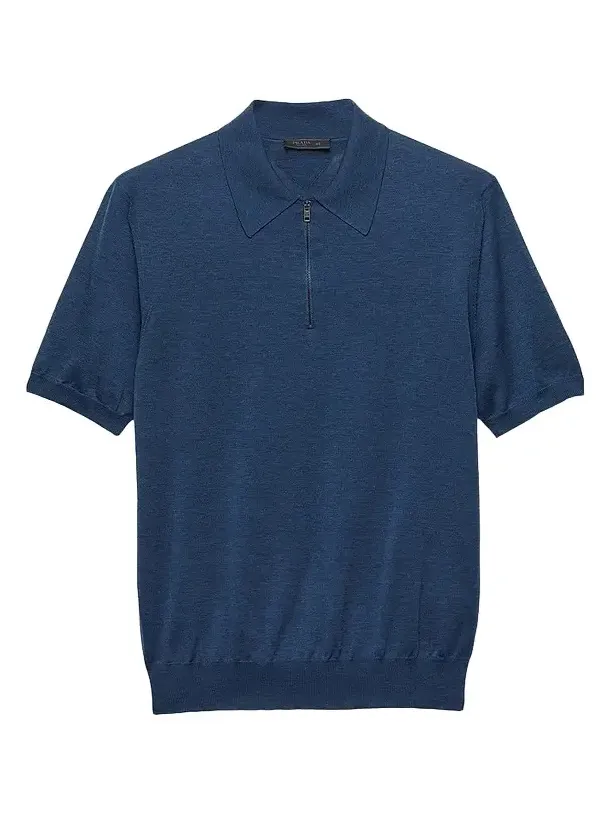 Men's Silk and Cotton Polo Shirt Men's Silk and Cotton Polo Shirt