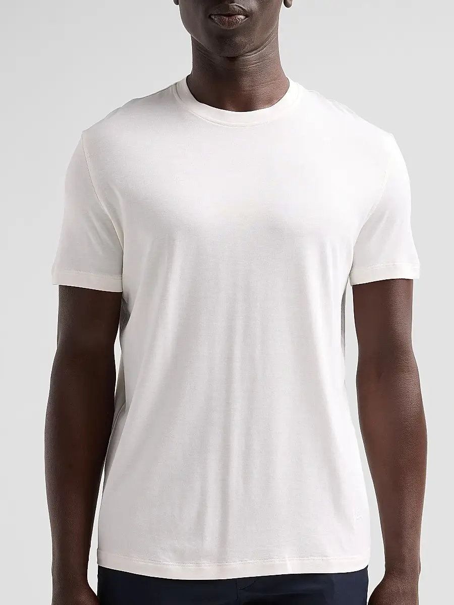 Isaia Men's Pelleovo Silk-Cotton Crewneck T-Shirt | Thumbnail 5