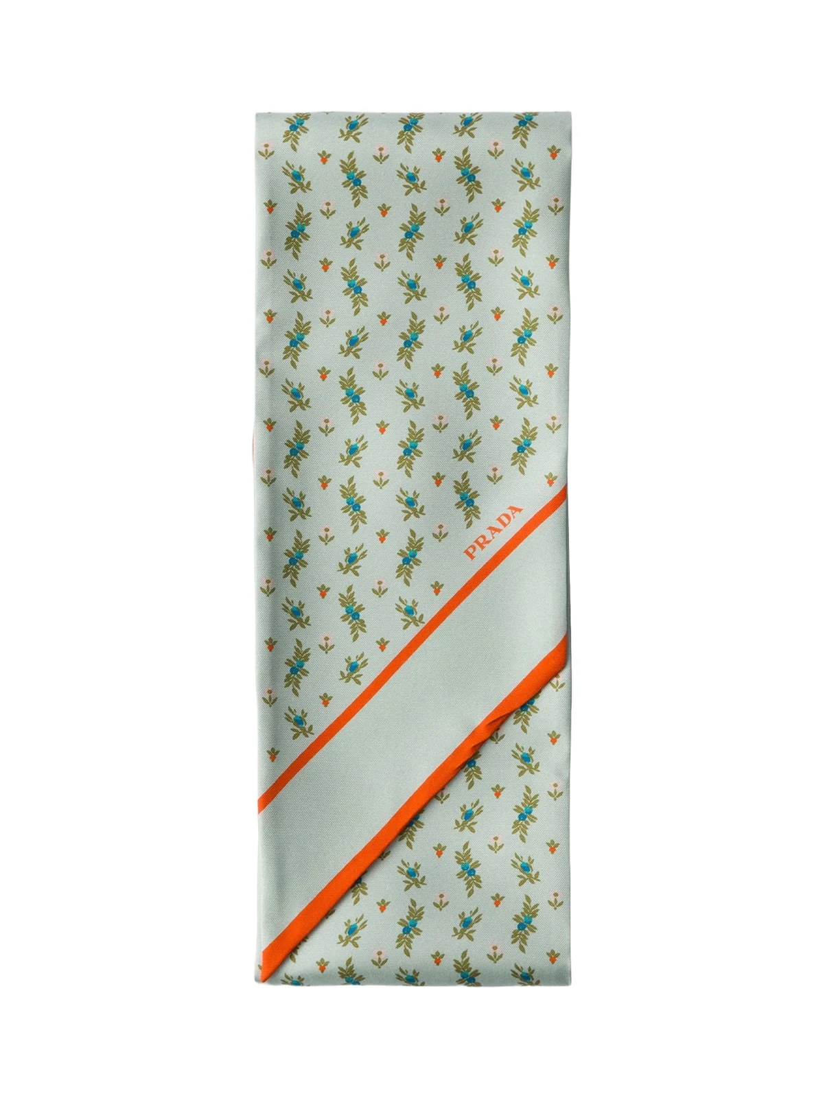 Women's Printed Silk Twill Skinny Scarf