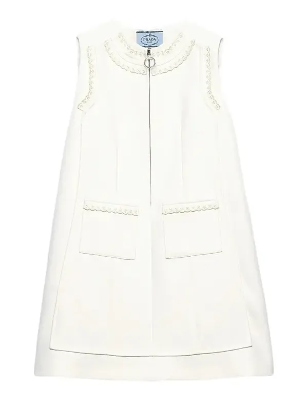 Women's Embroidered Natté Fabric Mini Dress