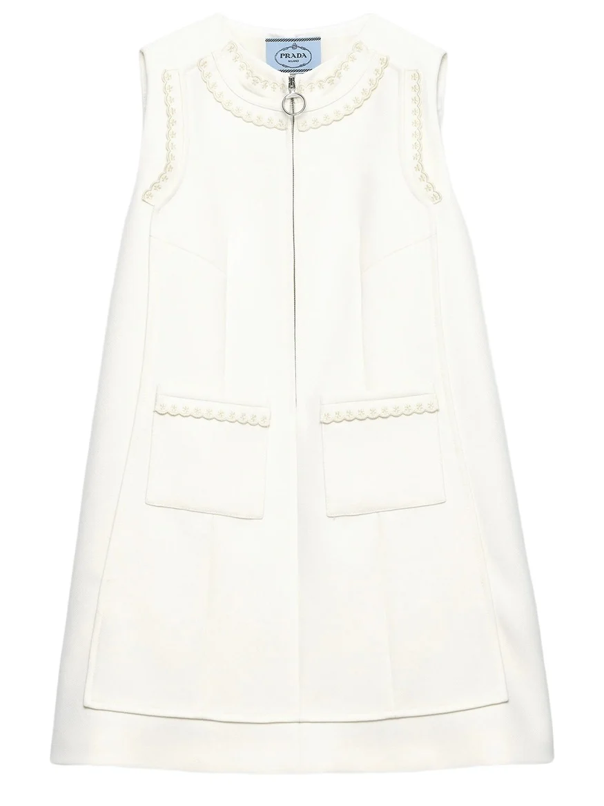 Women's Embroidered Natté Fabric Mini Dress
