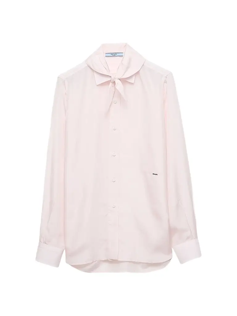 Prada Women's Silk Poplin Shirt - Pink | Image 1 Prada Women's Silk Poplin Shirt - Pink | Image 1