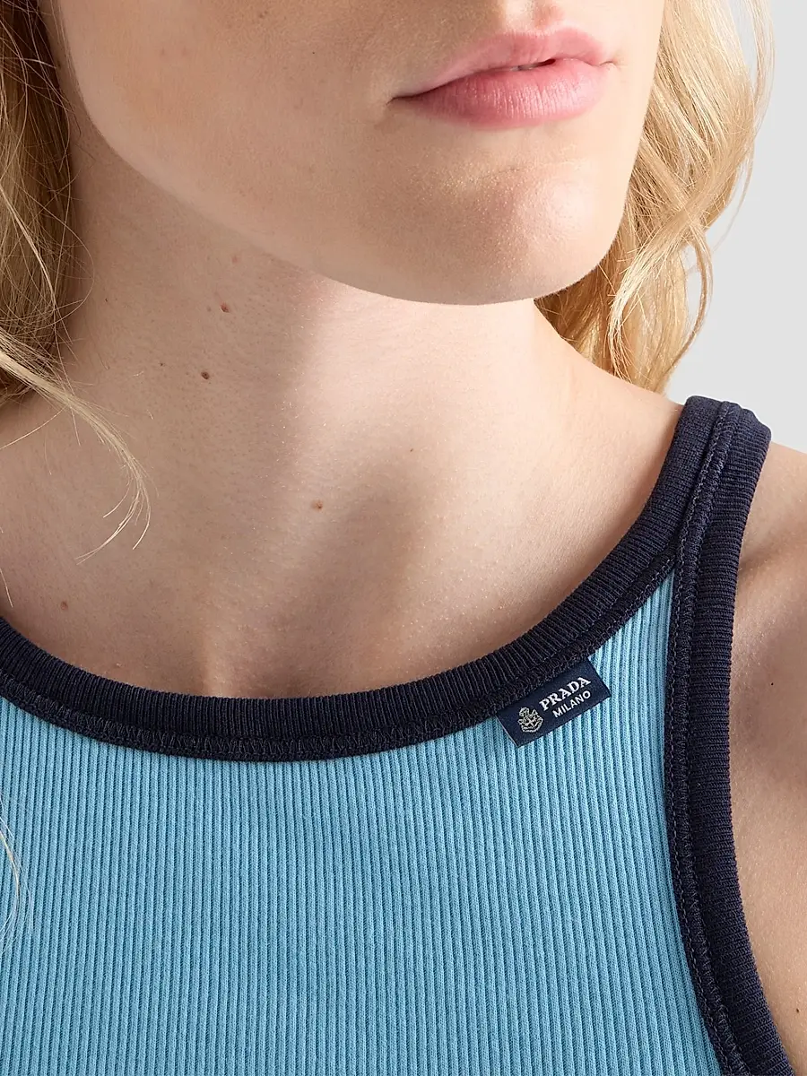 Prada Women's Ribbed Knit Tank Top | Thumbnail 5 Prada Women's Ribbed Knit Tank Top | Thumbnail 5