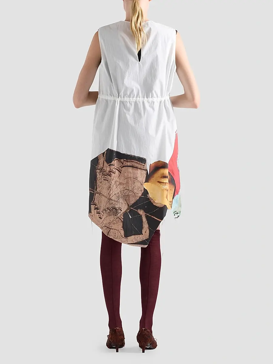 Prada Women's Printed Compact Fabric Dress | Thumbnail 3