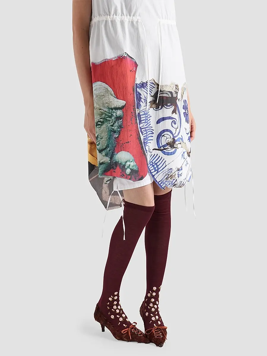 Prada Women's Printed Compact Fabric Dress | Thumbnail 4
