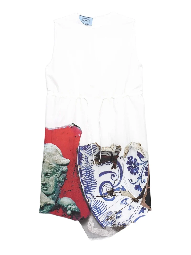 Prada Women's Printed Compact Fabric Dress