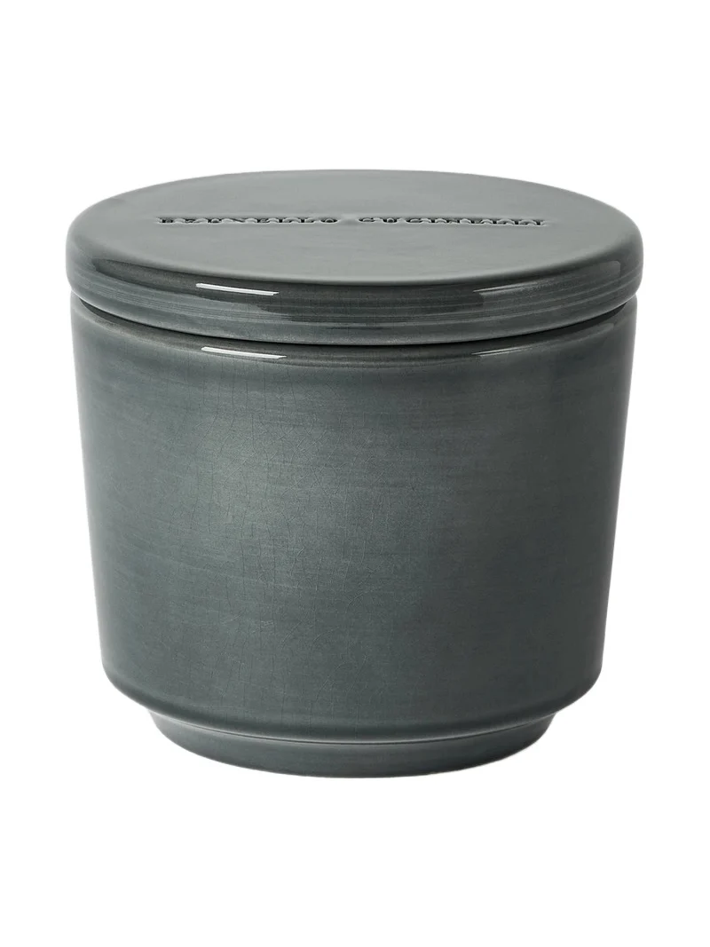 Brunello Cucinelli Maxi Scented Candle in Craquelé Ceramic Vessel with Lid - Dark Grey