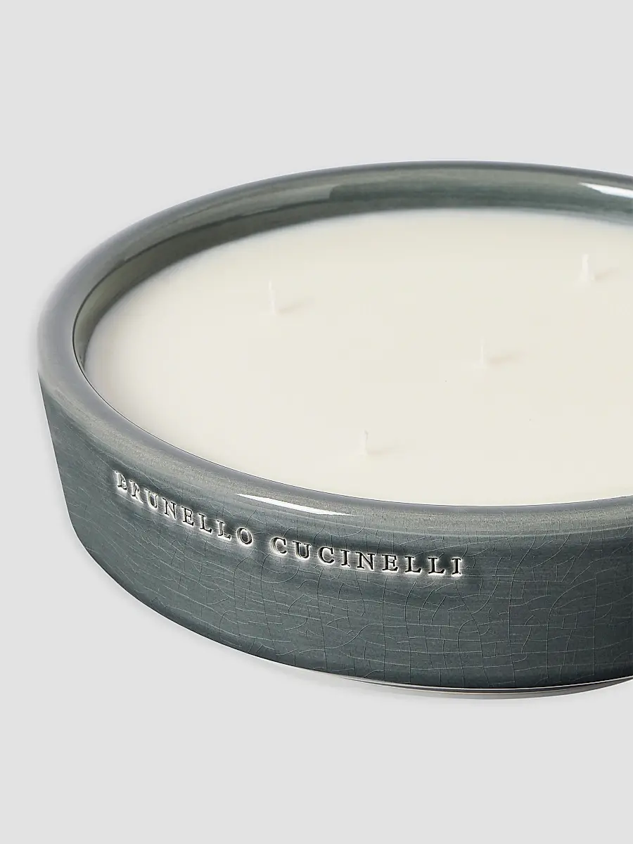 Brunello Cucinelli Extra Large Scented Candle in Ceramic Vessel - Dark Grey | Thumbnail 2 Brunello Cucinelli Extra Large Scented Candle in Ceramic Vessel - Dark Grey | Thumbnail 2