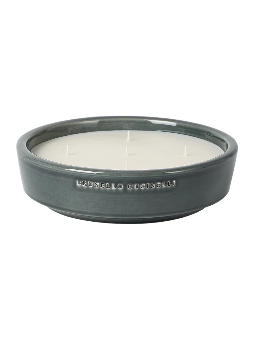Brunello Cucinelli Extra Large Scented Candle in Ceramic Vessel - Dark Grey