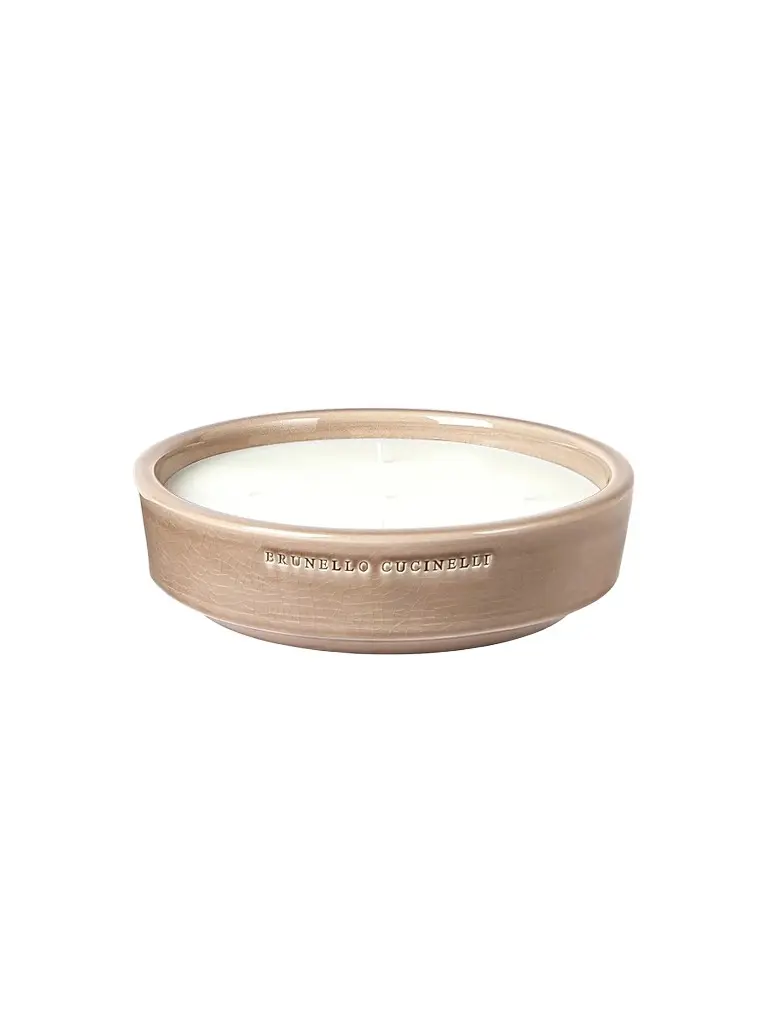 Brunello Cucinelli Extra Large Scented Candle in Ceramic Vessel - Sand