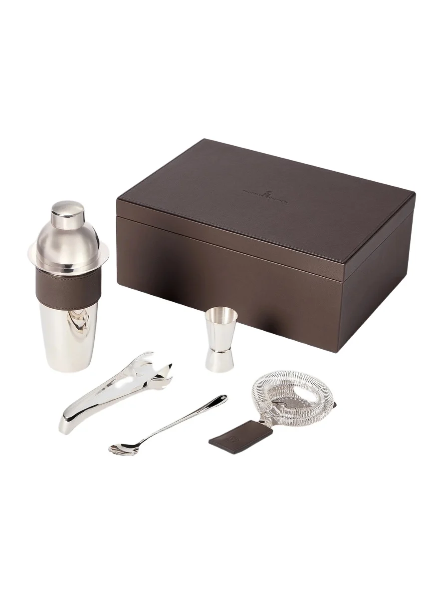 Brunello Cucinelli Silver Plated Steel Cocktail Set