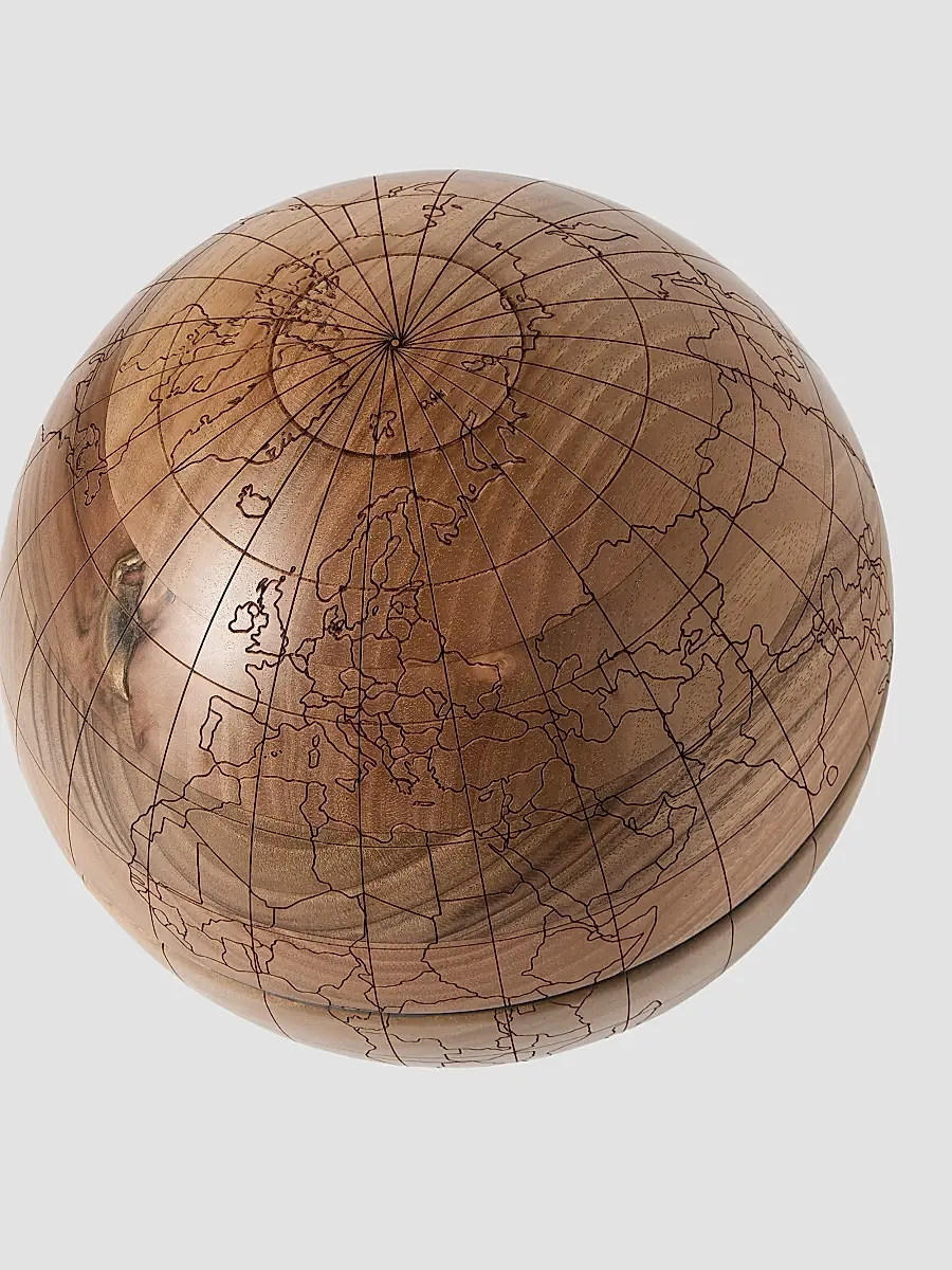 Brunello Cucinelli Walnut Wood and Krion Globe - Hazelnut | Thumbnail 2 Brunello Cucinelli Walnut Wood and Krion Globe - Hazelnut | Thumbnail 2
