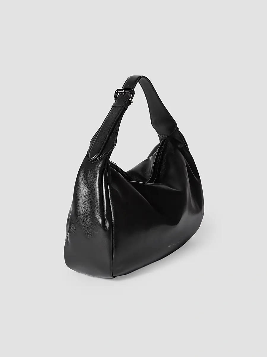 Brunello Cucinelli Women's Boule Hobo Bag in Nappa Leather - Black | Thumbnail 2 Brunello Cucinelli Women's Boule Hobo Bag in Nappa Leather - Black | Thumbnail 2