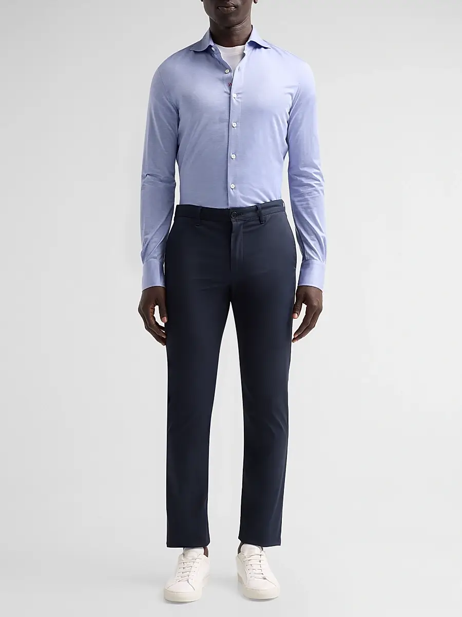 Isaia Men's Jersey Long-Sleeve Shirt | Thumbnail 2