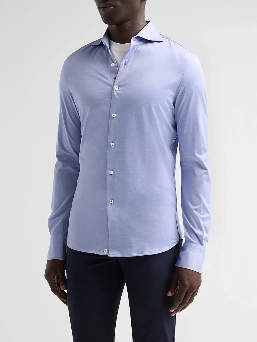 Isaia Men's Jersey Long-Sleeve Shirt | Thumbnail 4
