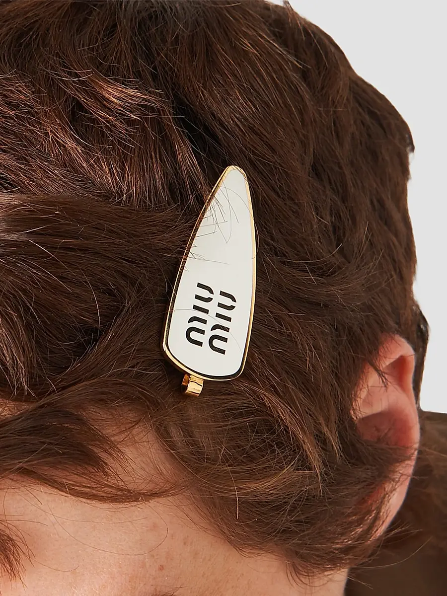 Miu Miu Women's Enameled Metal Hair Clip | Thumbnail 3 Miu Miu Women's Enameled Metal Hair Clip | Thumbnail 3