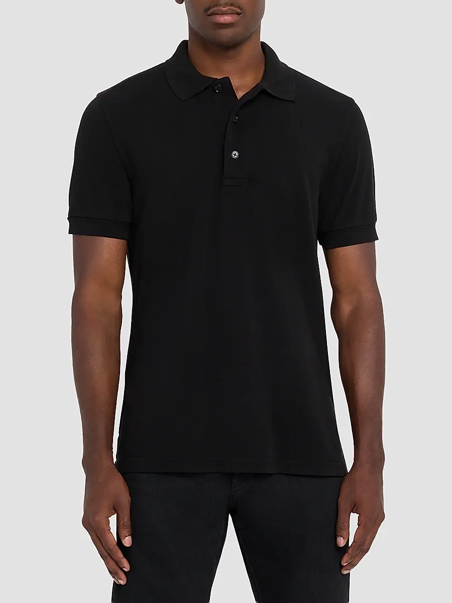 Tom Ford Men's Slim-Fit Pique Polo Shirt | Thumbnail 4