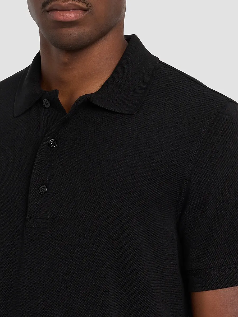 Tom Ford Men's Slim-Fit Pique Polo Shirt | Thumbnail 5