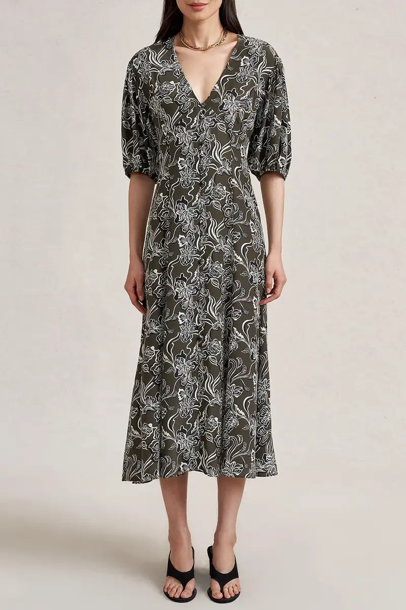 La Ligne Florence Dress - Taupe Floral | Thumbnail 2 La Ligne Florence Dress - Taupe Floral | Thumbnail 2