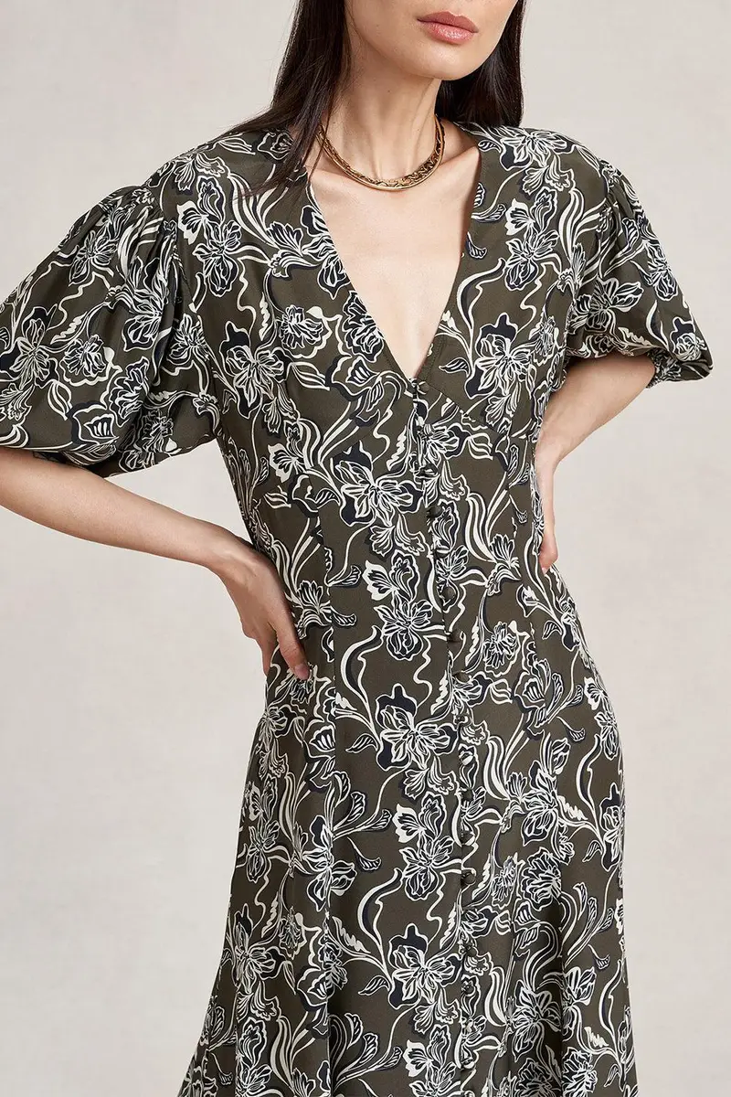 La Ligne Florence Dress - Taupe Floral | Thumbnail 3 La Ligne Florence Dress - Taupe Floral | Thumbnail 3