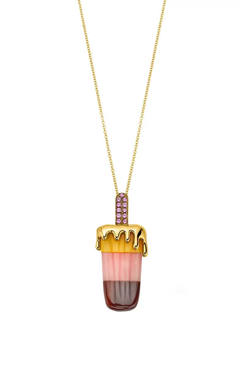 EDINA KISS Agate Opal Sapphire Large Popsicle Necklace | Thumbnail 2