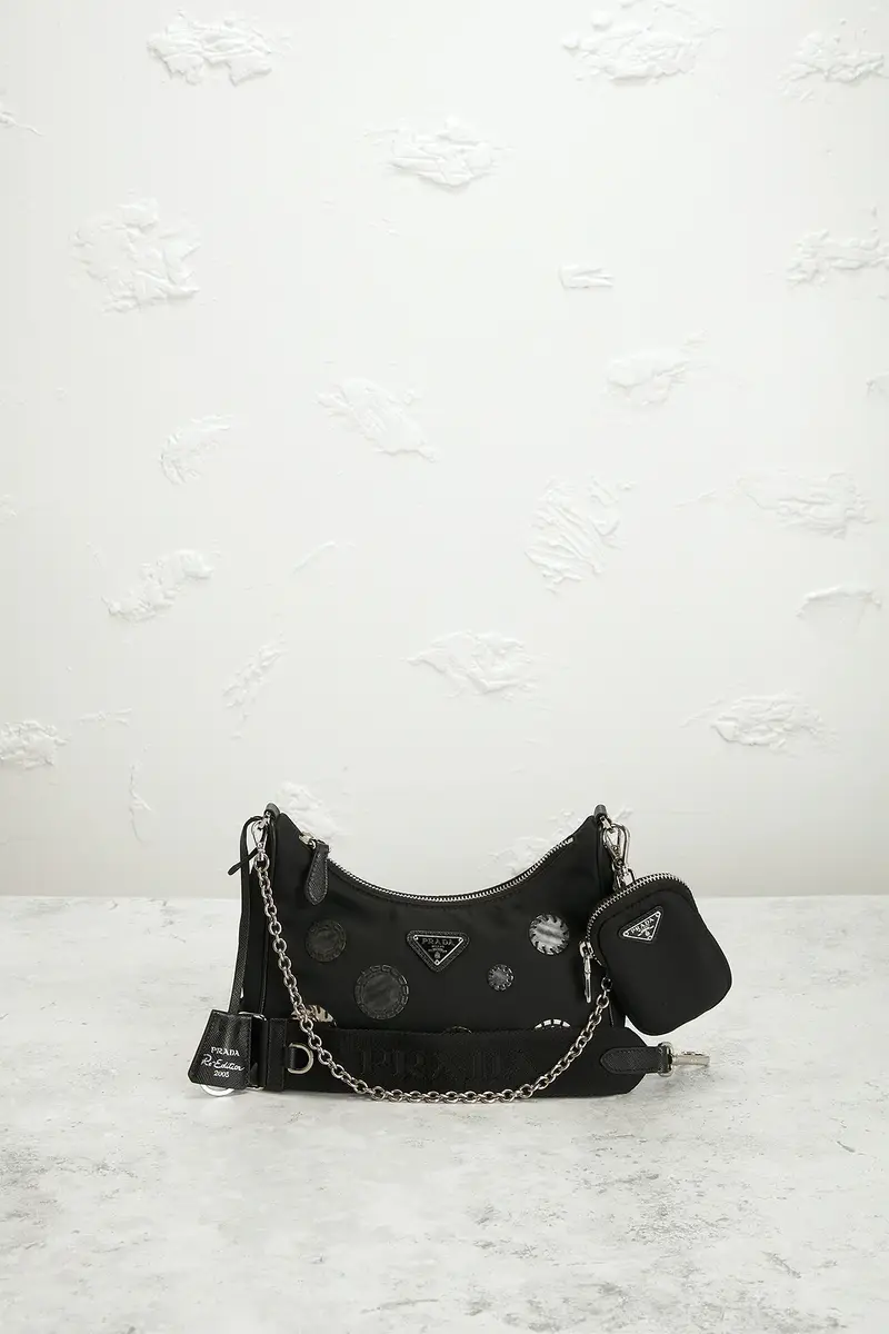 Prada Sequin Polka Dot Re-Edition 2005 Re-Nylon Shoulder Bag | Thumbnail 2