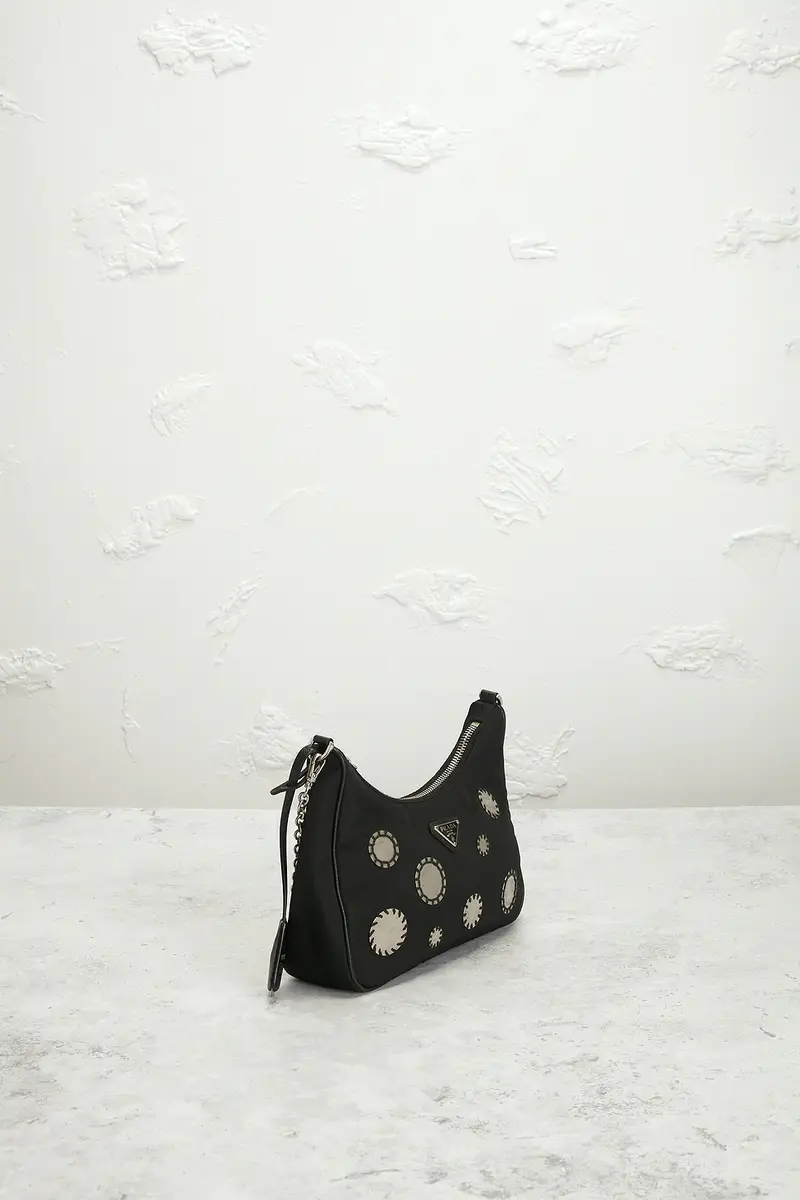 Prada Sequin Polka Dot Re-Edition 2005 Re-Nylon Shoulder Bag | Thumbnail 4